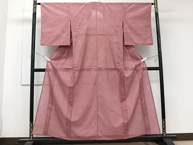 平和屋着物*夏物 色無地 流水草花紋紗 退虹色 正絹 逸品 未使用 CABK9131xi