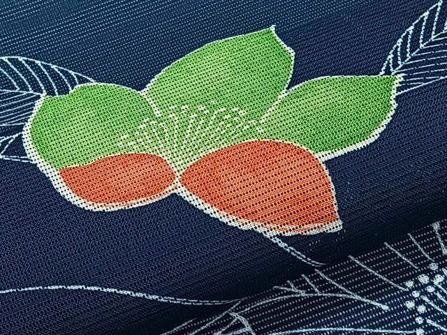 平和屋着物*夏物 小紋 絽 草花文 洗える着物 CABK9132xi
