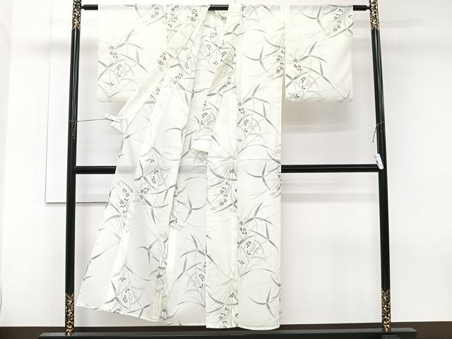 平和屋着物*夏物 小紋 絽 草花文 洗える着物 CABK9154xi