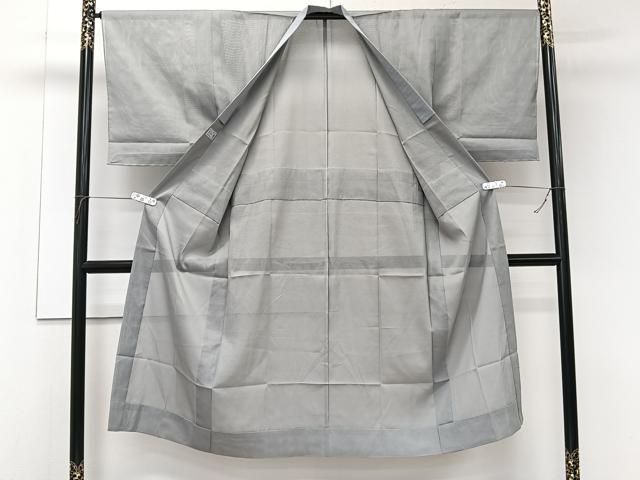 平和屋着物*洗える最高級着物 <英>はなぶさ謹製 夏物 男性 長襦袢 絽 青磁鼠色 洗える着物 未使用 CABK9160xi
