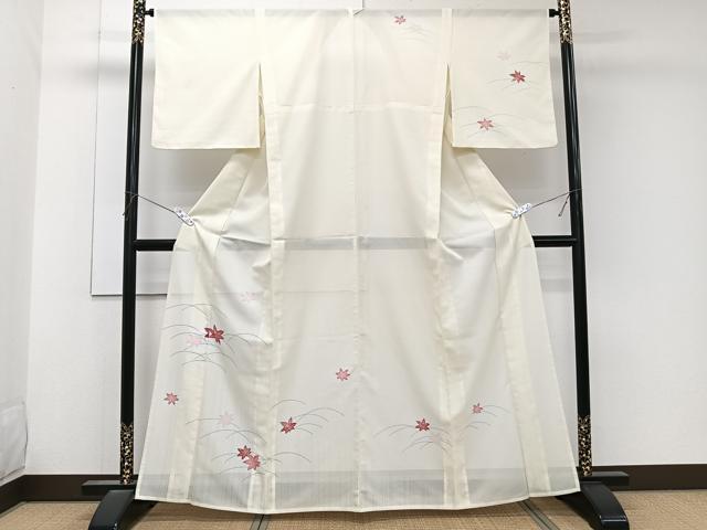平和屋着物*夏物 訪問着 絽 芝楓文 洗える着物 CABK9188xi