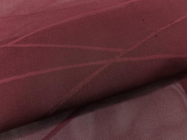 平和屋着物*夏物 色無地 幾何学紋紗 小豆色 正絹 逸品 未使用 CABK9194xi