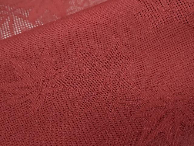 平和屋着物*夏物 色無地 絽 枝楓紋紗 葡萄色 正絹 逸品 CABK9204th