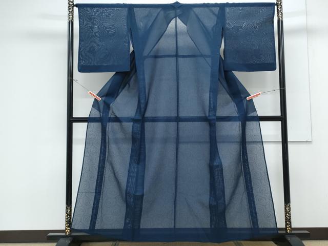 平和屋着物*夏物 小紋 紗 渦巻き 正絹 逸品 CABK9211th