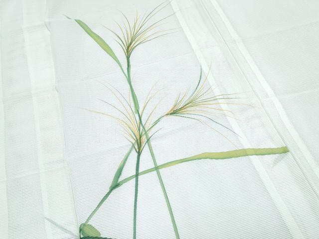 平和屋着物*夏物 訪問着 絽 稲穂 銀彩 洗える着物 CABK9218th
