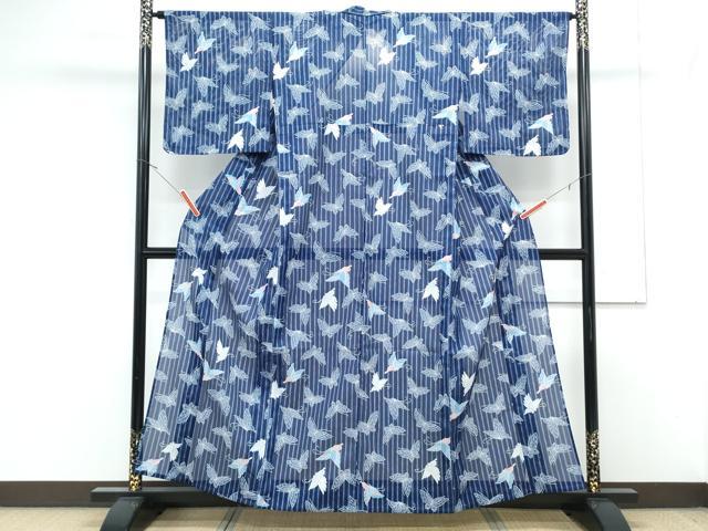 平和屋着物*夏物 小紋 絽 舞蝶間道 洗える着物 CABK9229th