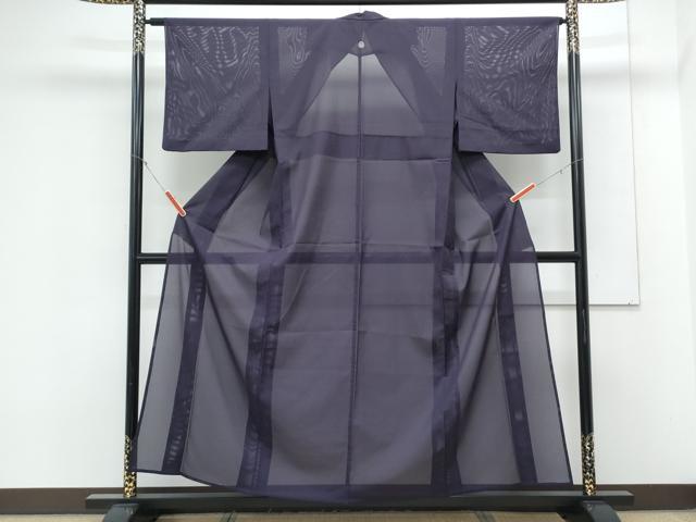 平和屋着物*夏物 色無地 絽 烏羽色 洗える着物 CABK9237th