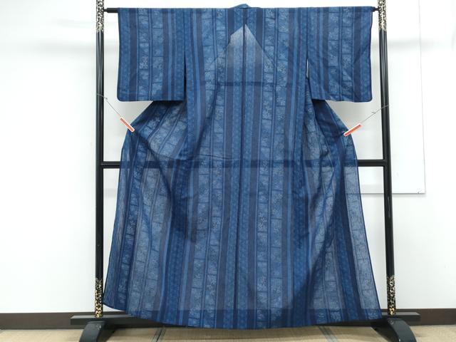 平和屋着物*夏物 小紋 紗 花間道 洗える着物 CABK9241th
