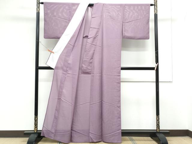 平和屋着物*夏物 色無地 絽 葡萄鼠色 洗える着物 CABK9253th