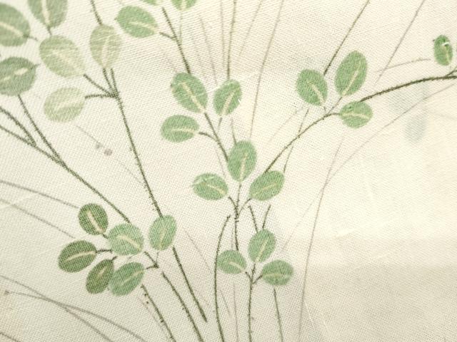 平和屋着物*夏物 小紋 紗紬 草花文 正絹 逸品 CABK9264th
