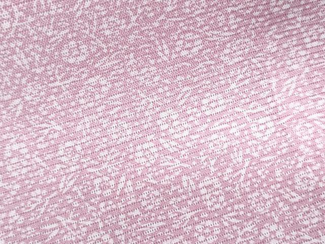 平和屋着物*夏物 小紋 絽 草花文 正絹 逸品 CABK9265th