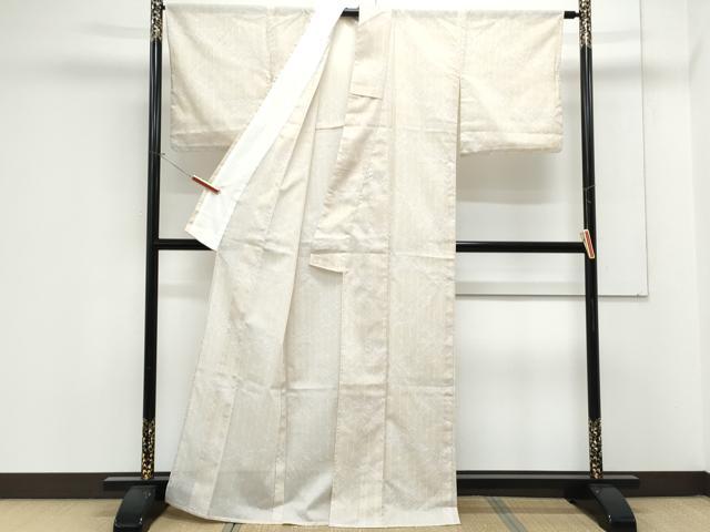 平和屋着物*夏物 小紋 絽 草葉文 洗える着物 CABK9274th