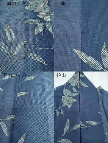平和屋着物*夏物 小紋 紗 草花文 暈し染め 洗える着物 CABK9278th