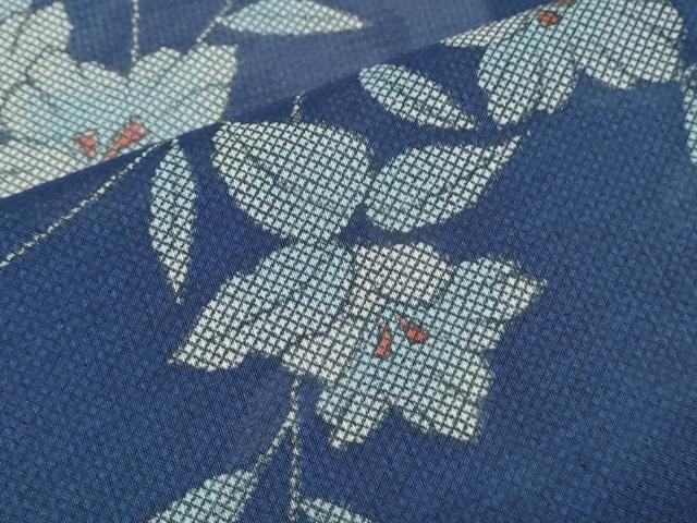 平和屋着物*夏物 小紋 紗 草花文 暈し染め 洗える着物 CABK9278th
