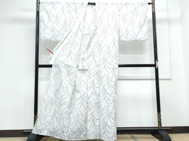 平和屋着物*夏物 小紋 絽 草花文 洗える着物 CABK9280th