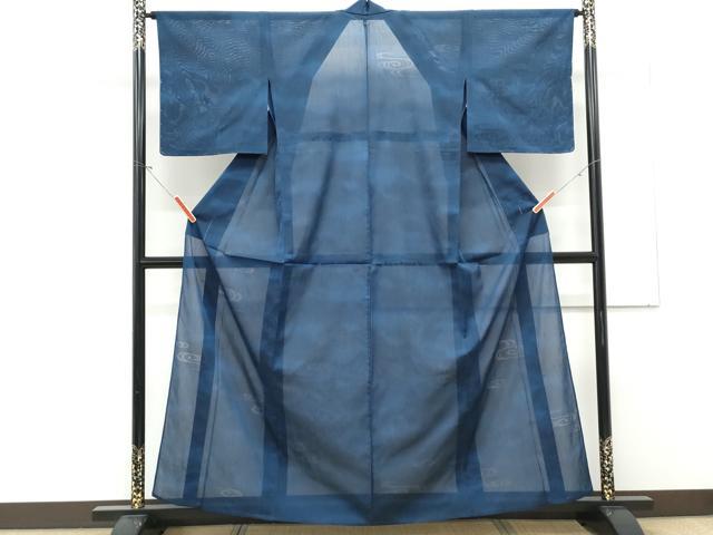 平和屋着物*夏物 小紋 光琳水紋紗 正絹 逸品 CABK9295th