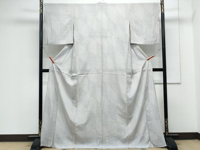 平和屋着物*夏物 小紋 変わり絽 菱吉祥文 正絹 逸品 CABK9304th