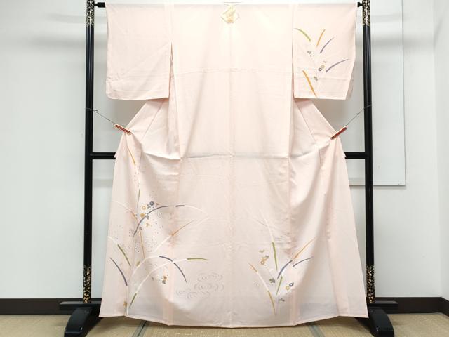 平和屋着物*夏物 訪問着 絽 流水草花文 正絹 逸品 CABK9311th