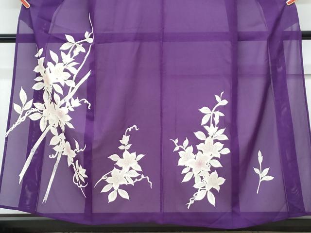 平和屋着物*夏物 訪問着 絽 手描き 草花文 正絹 逸品 CABK9316th