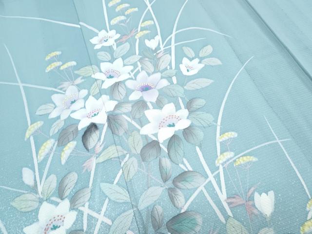 平和屋着物*夏物 訪問着 絽 草花文 正絹 逸品 CABK9325th