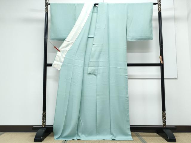 平和屋着物*夏物 色無地 絽 錆青磁色 正絹 逸品 CABK9327th