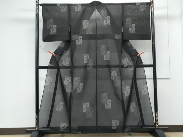 平和屋着物*夏物 東郷織物謹製 本場大島紬 夏大島 160亀甲 飛び亀甲 色紙重ね舞葉文 正絹 逸品 CABK9330th