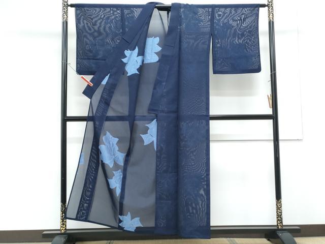 平和屋着物*夏物 小紋 紗 舞花文 正絹 逸品 CABK9331th