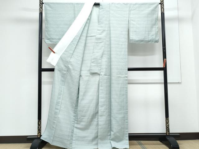 平和屋着物*夏物 銀座きしや 色無地 変わり絽 月白色 正絹 逸品 CABK9338th