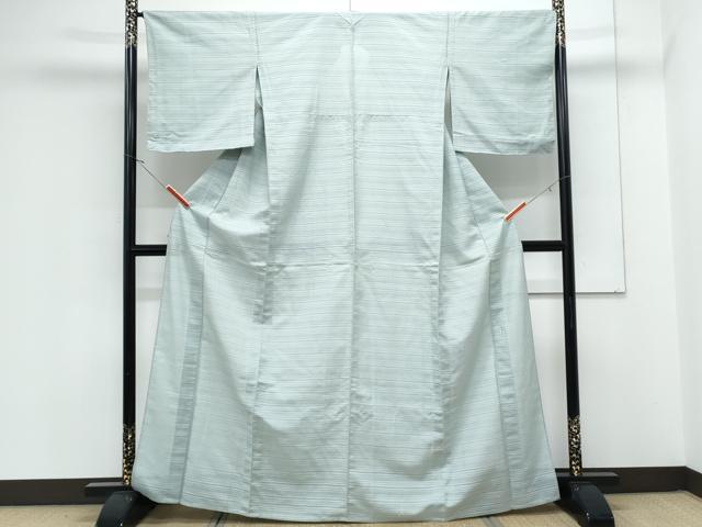平和屋着物*夏物 銀座きしや 色無地 変わり絽 月白色 正絹 逸品 CABK9338th