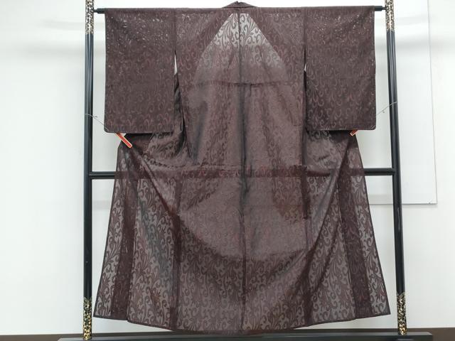 平和屋着物*夏物 小紋 紗 唐草文 正絹 逸品 未使用 CABK9341th