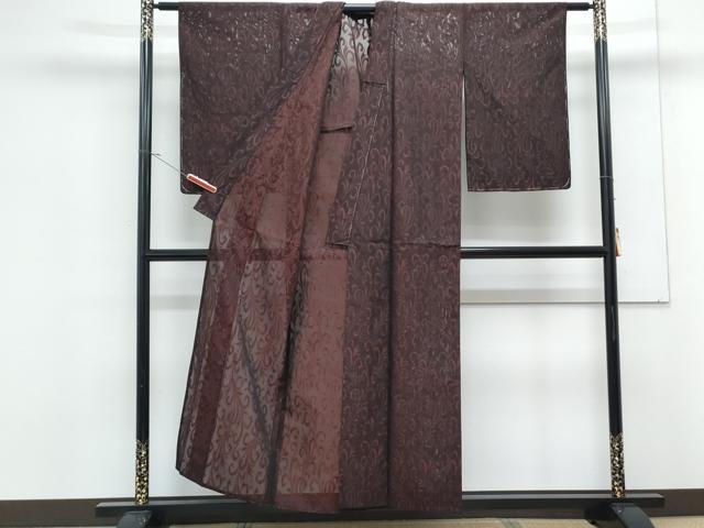 平和屋着物*夏物 小紋 紗 唐草文 正絹 逸品 未使用 CABK9341th