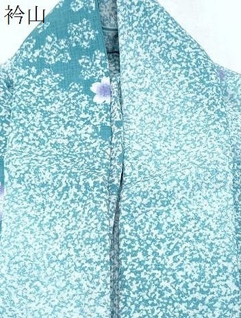平和屋着物*夏物 小紋 紗 枝花文 洗える着物 CABK9352th