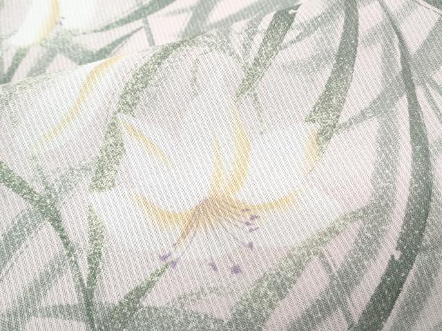 平和屋着物*夏物 小紋 縞紋紗 百合 洗える着物 CABK9359th