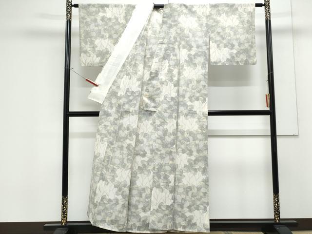 平和屋着物*夏物 紗紬 枝葉文 正絹 逸品 CABK9376th