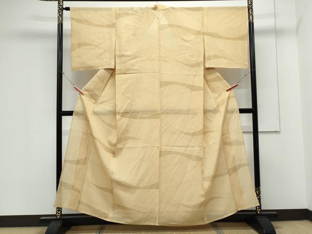 平和屋着物*夏物 小紋 絽 抽象文様 正絹 逸品 CABK9379th