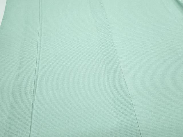 平和屋着物*夏物 色無地 絽縮緬 青竹色 正絹 逸品 CABK9391th