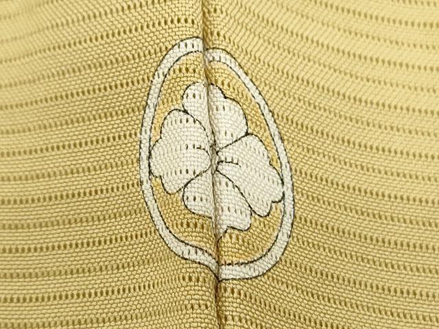 平和屋着物*夏物 色無地 駒絽 芥子色 正絹 逸品 CABK9396th