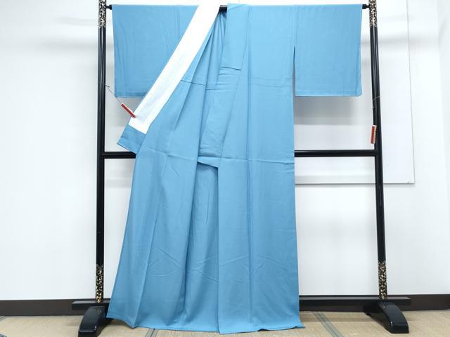 平和屋着物*夏物 色無地 絽 薄群青色 正絹 逸品 CABK9406th