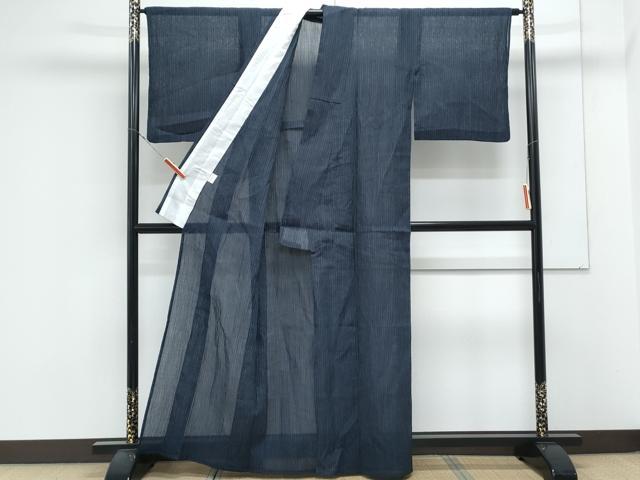 平和屋着物*夏物 本場小千谷ちぢみ 縞 杉山織物謹製 証紙付き 麻 逸品 CABK9412th