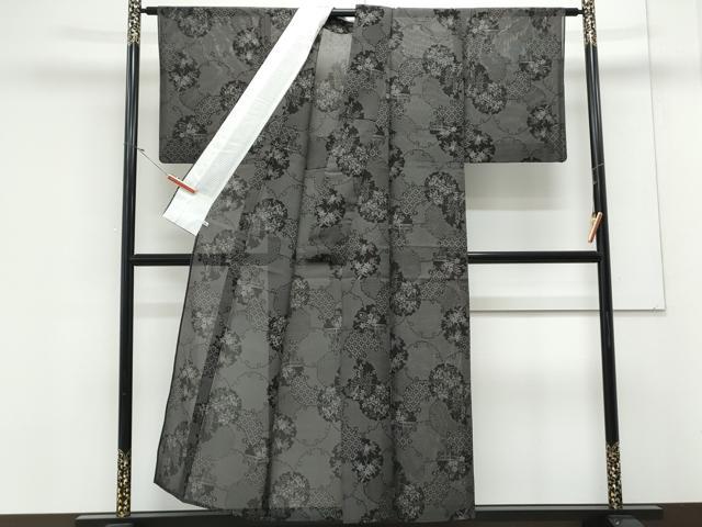 平和屋着物*夏物 大島紬 夏大島 雪輪花文 さが美扱い 正絹 逸品 CABK9445th