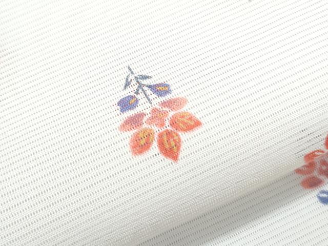 平和屋着物*夏物 小紋 絽 草花文 洗える着物 CABK9446th