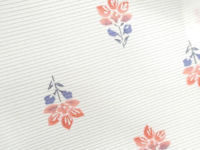 平和屋着物*夏物 小紋 絽 草花文 洗える着物 CABK9446th