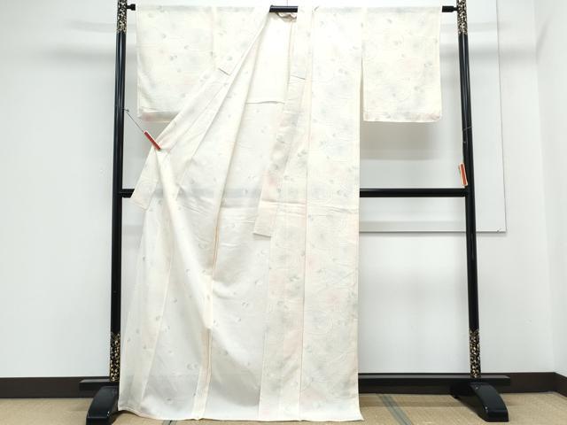 平和屋着物*夏物 小紋 絽 水玉 ロング丈 正絹 逸品 CABK9566th