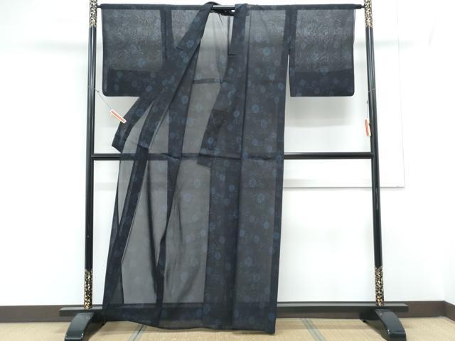 平和屋着物*夏物 本場大島紬 夏大島 花唐草文 正絹 逸品 CABK9567th