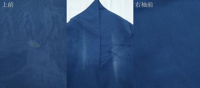平和屋着物*夏物 色無地 稲穂紋紗 留紺色 正絹 逸品 CABK9571th