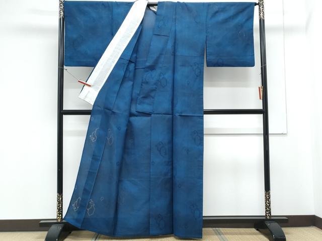 平和屋着物*夏物 小紋 亀甲重ね紋紗 暈し染め 正絹 逸品 CABK9572th