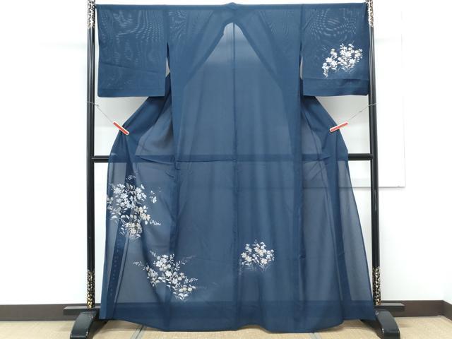 平和屋着物*夏物 訪問着 絽 草花文 正絹 逸品 CABK9576th