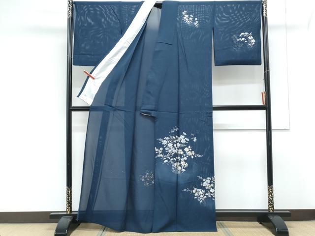平和屋着物*夏物 訪問着 絽 草花文 正絹 逸品 CABK9576th