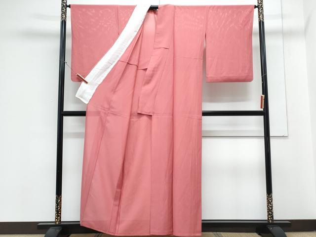 平和屋着物*夏物 色無地 絽 真朱色 正絹 逸品 CABK9588th