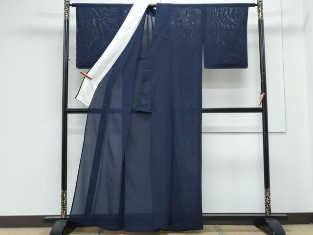 平和屋着物*夏物 小紋 絽 霞文 暈し染め 正絹 逸品 CABK9592th